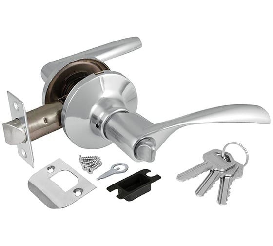 Ручка защелка AJAX 6010 CP-E кл./фик. хром 39509