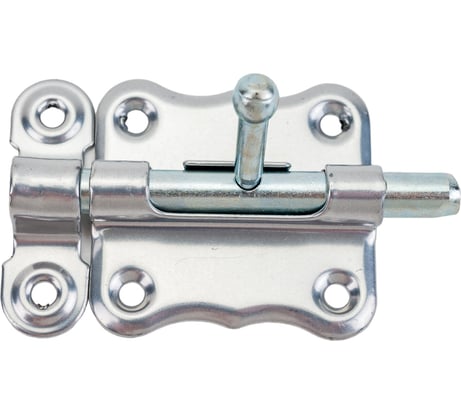 Накладная задвижка Tech-Krep ЗТ 2 50х47 круглый ригель D14 мм, L70 мм хром 145104