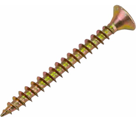 Универсальный саморез по дереву КрепСтройГрупп 3,5х35 желтый цинк, 500 шт. 145409