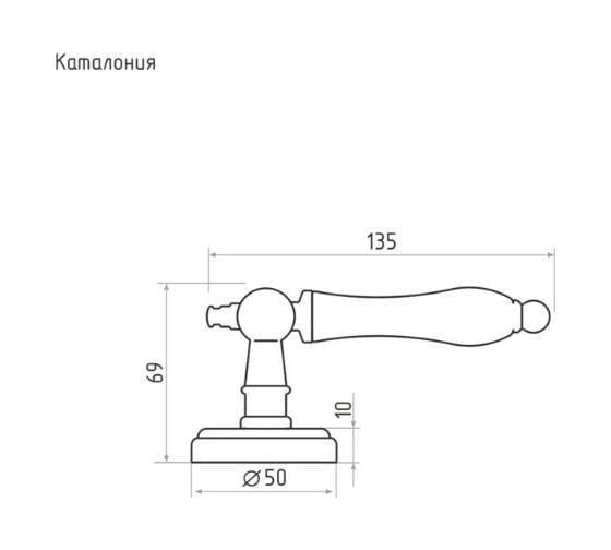 Дверная ручка НОРА-М Каталония J бф-застар. серебро 7449