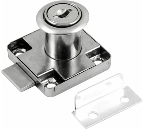 Мебельный замок НОРА-М 6136 хром 8524