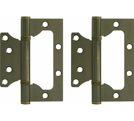 Петля НОРА-М накл. ун. 800-4" FHP-ЕСО AB бронз.покр. без колп. 100х75х2,5 15527