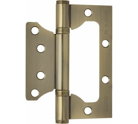 Петля НОРА-М накл. ун. 800-4" FHP-ЕСО AB бронз.покр. без колп. 100х75х2,5 15527