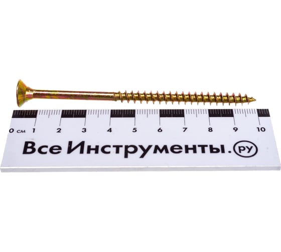 Универсальный саморез по дереву КрепСтройГрупп 6х100 желтый цинк, 50 шт. 145453