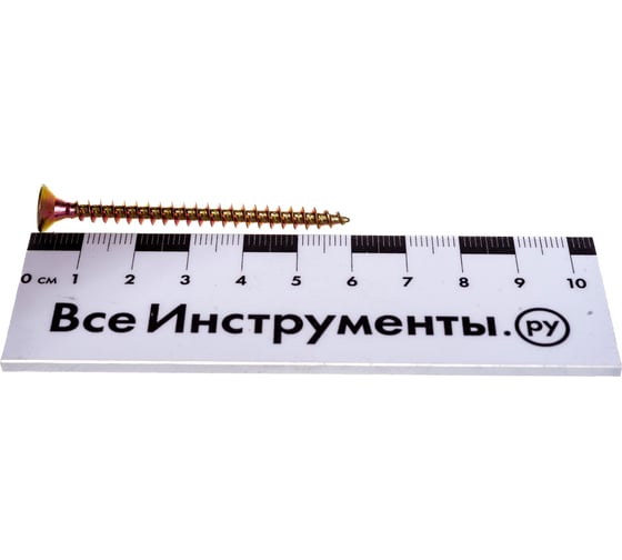 Универсальный саморез по дереву КрепСтройГрупп 5х60 желтый цинк, 100 шт. 145449