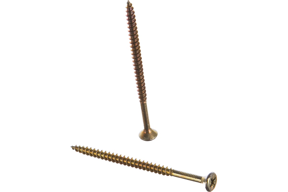 Универсальный саморез по дереву КрепСтройГрупп 5х80 желтый цинк, 100 шт ...