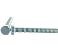 Болт с шестигранной головкой КрепСтройГрупп 10х80 оцинкованный DIN 933, 1 кг 145076