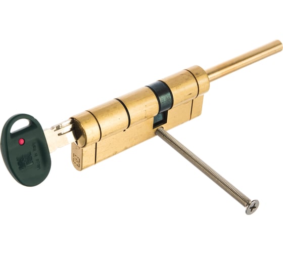 Цилиндровый механизм под вертушку (дл. шток) MOTTURA C31P513101LC5 82мм/46+10+26, латунь PVD 7888