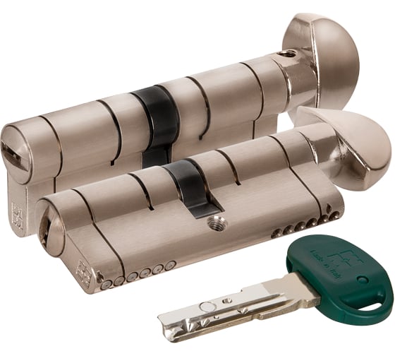 Цилиндровый механизм с вертушкой MOTTURA C31F364601RC5 82мм/31+10+41, мат.никель верт. 99.506 5474 1