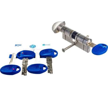 Цилиндровый механизм с вертушкой MOTTURA CP4F363601R 72мм/31+10+31 мат.никель 39455