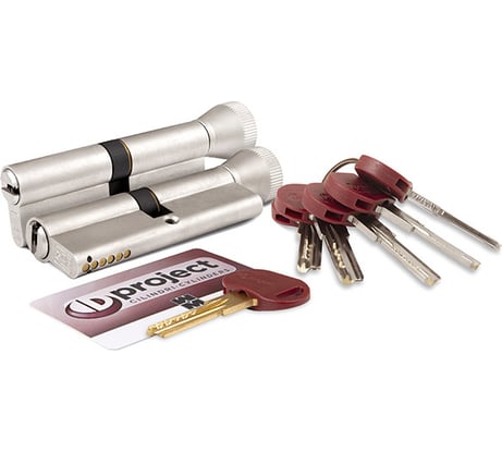 Цилиндровый механизм с вертушкой MOTTURA DPC1F3141 S3 72мм/26+10+36 сатин.никель 5+1 кл. 39487