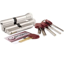 Цилиндровый механизм с вертушкой MOTTURA DPC1F4646 S3 92мм/41+10+41 сатин.никель 5+1 кл.35379