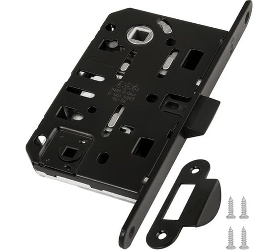 Замок AGB B01102.50.93.567 межкомнатный WC черный MEDIANA EV. инд.упак+B01000.13 36549