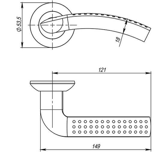 Раздельная ручка PUNTO LOGICA TL ABG-6 зеленая бронза 105 мм 37667