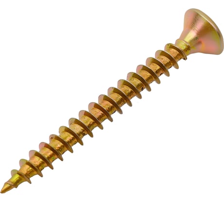 Универсальный саморез STEELREX потайной, шлиц Pz, жёлтый цинк 3x30 мм, коробка 200 шт. 0125030030B500020064