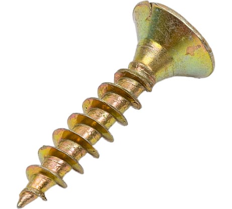 Универсальный саморез STEELREX потайной, шлиц Pz, жёлтый цинк 6x30 мм, коробка 200 шт. 0125060030B300020016