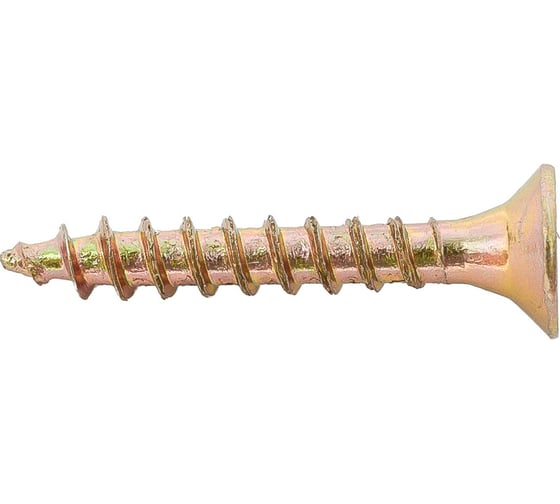 Универсальный саморез STEELREX потайной, шлиц Pz, жёлтый цинк 2.5x16 мм, коробка 500 шт. 0125025016B500050064