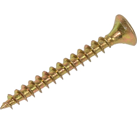 Универсальный саморез STEELREX потайной, шлиц Pz, жёлтый цинк 3.5x30 мм, коробка 200 шт. 0125035030B400020032