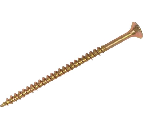 Универсальный саморез STEELREX потайной, шлиц Pz, жёлтый цинк 5x80 мм, коробка 100 шт. 0125050080B300010016