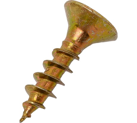 Универсальный саморез STEELREX потайной, шлиц Pz, жёлтый цинк 4x16 мм, коробка 250 шт. 0125040016B500025064