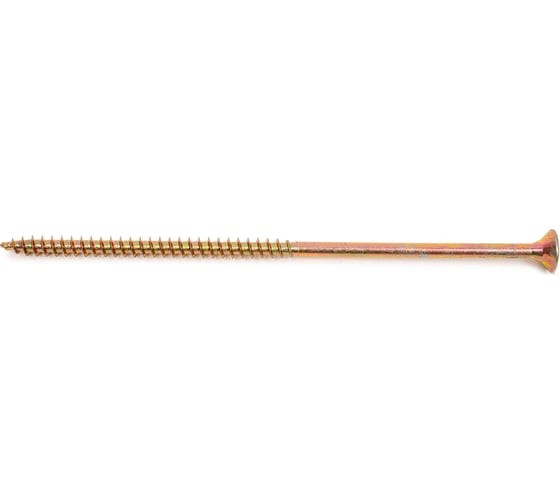 Универсальный саморез STEELREX потайной, шлиц Pz, жёлтый цинк 6x150 мм, коробка 50 шт. 0125060150B300005016 1