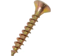 Универсальный саморез STEELREX потайной, шлиц Pz, жёлтый цинк 4x25 мм, коробка 300 шт. 0125040025B400030032