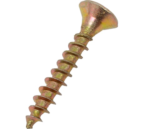 Универсальный саморез STEELREX потайной, шлиц Pz, жёлтый цинк 4x25 мм, коробка 300 шт. 0125040025B400030032