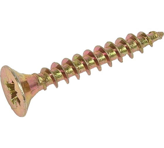 Универсальный саморез STEELREX потайной, шлиц Pz, жёлтый цинк 4.5x30 мм, коробка 200 шт. 0125045030B400020032