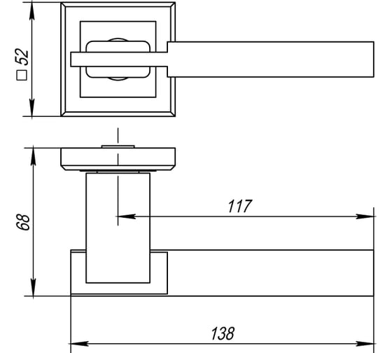 Раздельная ручка PUNTO CITY QL GR/CP-23 графит/хром 37005