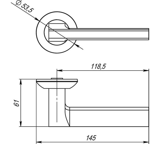 Раздельная ручка PUNTO BLADE TL WH-19 белый 40159
