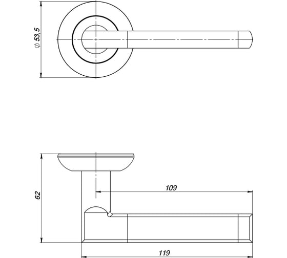 Раздельная ручка PUNTO AXIS ZR BL-24 чёрный 41077