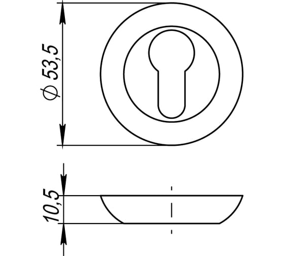 Накладка под цилиндр PUNTO ET TL GR-23 графит 40163