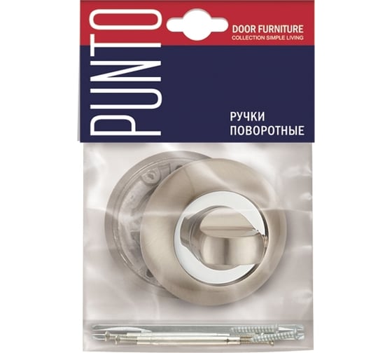 Поворотная ручка PUNTO BK6 TL SN/CP-3 матовый никель/хром 33239