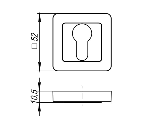 Накладка под цилиндр PUNTO ET QR GR/CP-23 графит/хром 34761