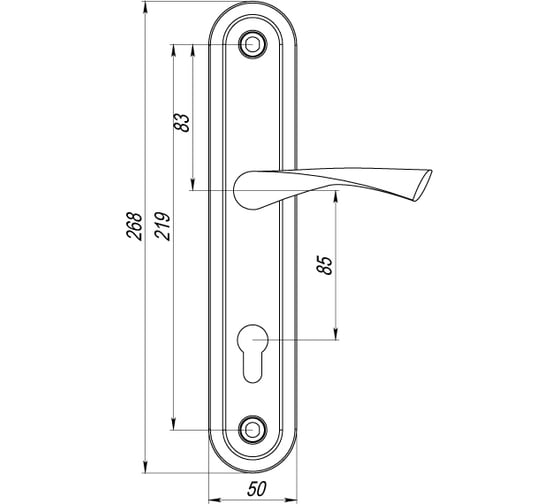 Ручка на планке PUNTO P90 8504 CRONA AB 41975