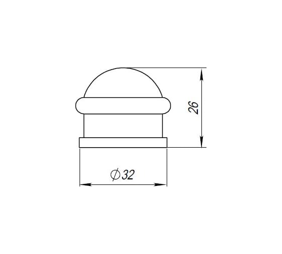 Дверной упор PUNTO DS PF-26 CP-8 хром 34717