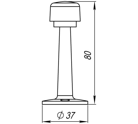 Дверной упор PUNTO DS PW-80 CFB-18 кофе глянец 34751