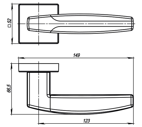 Раздельная ручка ARMADILLOARC USQ2 BB/SBB-17 коричневая бронза/матовая коричневая бронза 34525