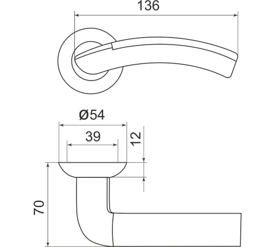 Раздельная ручка ARMADILLO Libra LD27-1SN/CP-3 матовый никель/хром 17479
