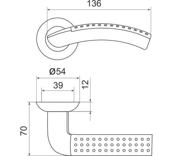 Раздельная ручка ARMADILLO Libra LD26-1SN/CP-3 матовый никель/хром 13739