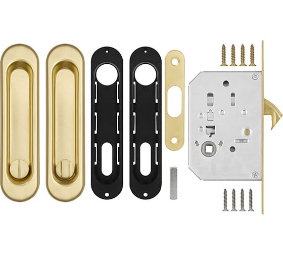 Защелка с ручками для раздвижных дверей PUNTO Soft LINE SL-011 SG 38603