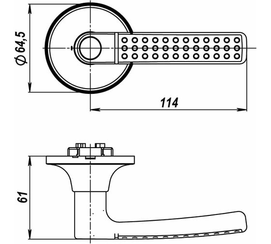 Ручка защелка PUNTO 6026 PB-B фик. золото 36849