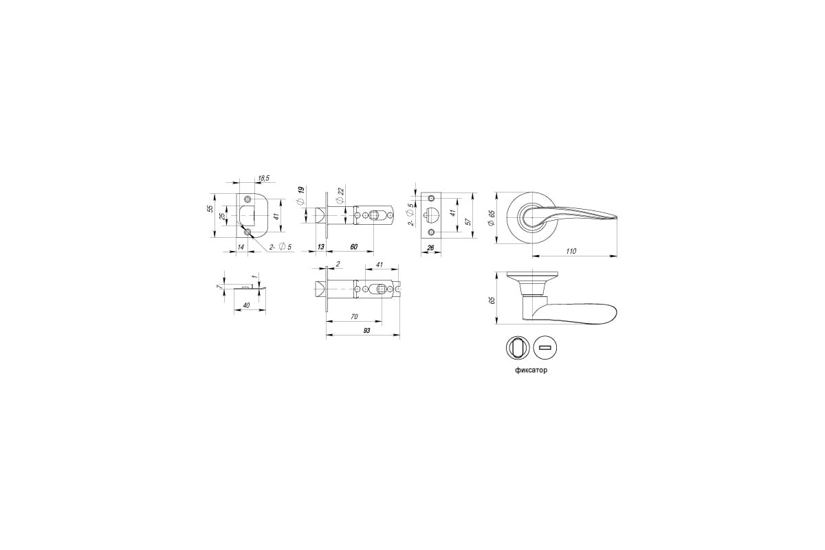 Врезной цилиндровый замок punto kit p16 4070 crona sn матовый никель 41713