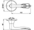 Ручка защелка PUNTO 6033 PB-E кл./фик. золото 36783 2