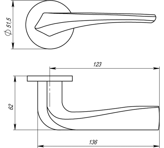 Раздельная ручка ARMADILLO FLAME URS BL-26 черный 39229