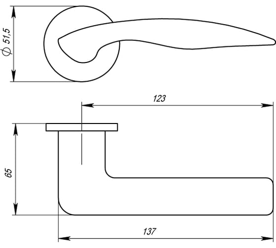 Раздельная ручка ARMADILLO WAVE URS CP-8 хром 39239