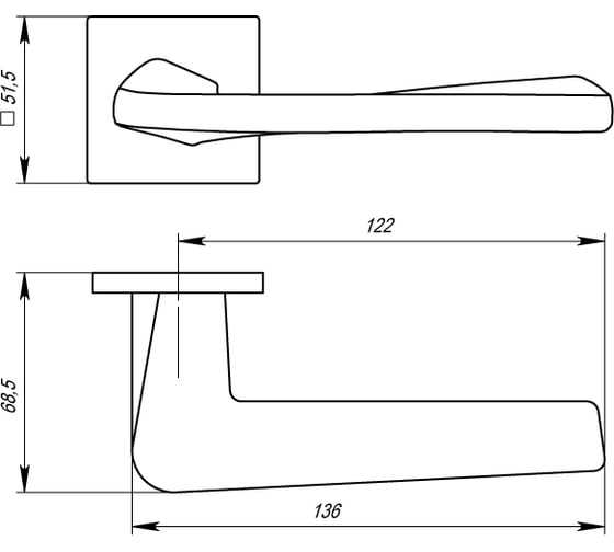 Раздельная ручка ARMADILLO TORSO USS MWSC-33 итальянский тисненый 39201
