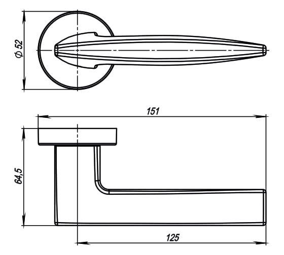 Раздельная ручка ARMADILLO SQUID URB9 GOLD-24 золото 24К 34533