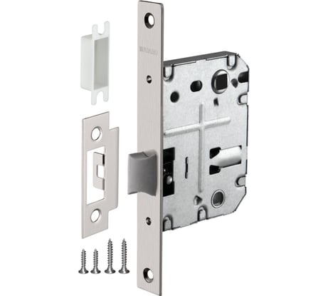 Врезная защелка Fuaro PLASTIC P72-50 SN матовый никель 33607