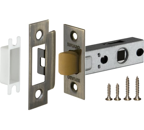 Врезная защелка Fuaro PLASTIC P12-45-25 AB бронза 33585